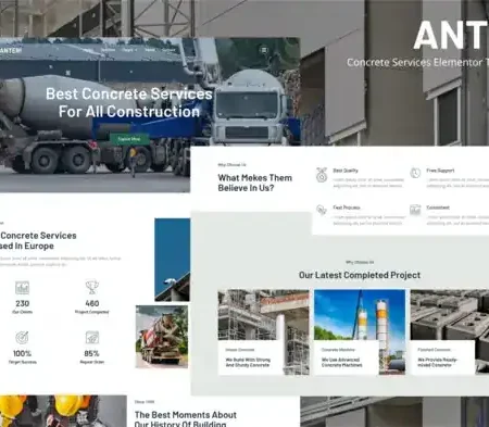Anteri – Concrete Services Elementor Template Kit
