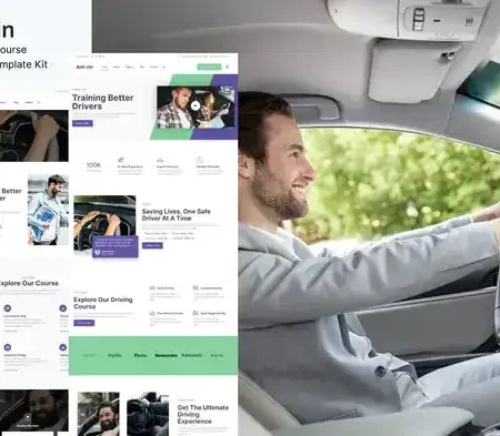 Anterin – Car Driving Course Elementor Template Kit