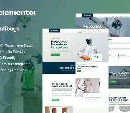 Antibugs – Pest Control Service Elementor Template Kit
