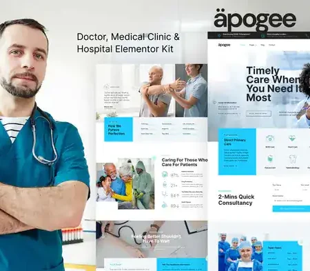 Apogee — Medical Clinic & Hospital Elementor Template Kit | Health & Medical