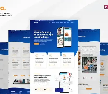 Appa – Mobile App & Startup Elementor Template Kit