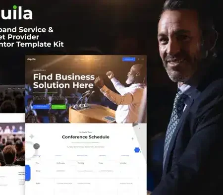 Aquila – Webinar & Digital Conference Elementor Template Kit