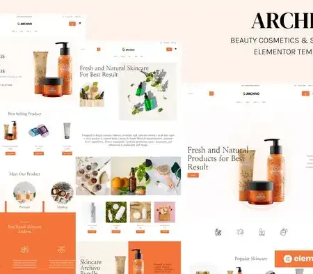 Archivo – Beauty Cosmetics & Skincare Elementor Template Kit