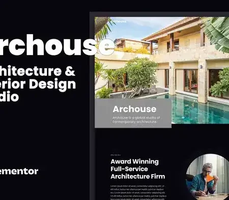 Archouse – Architecture & Interior Design Studio Elementor Template Kit