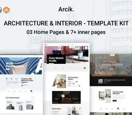 Arcik – Architecture & Interior Elementor Template Kit