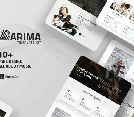 Arima – Musical Symphony Elementor Template Kit