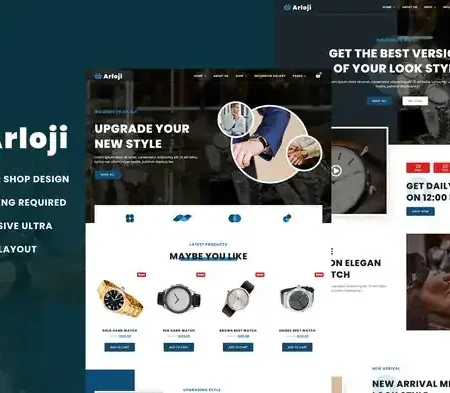 Arloji – Modern Hand Watch Shop eCommerce Elementor Template Kit