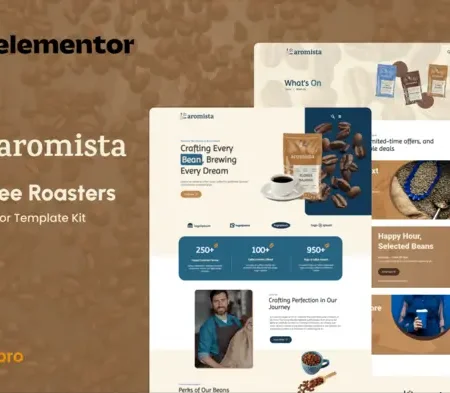 Aromista – Coffee Roasters Elementor Template Kit