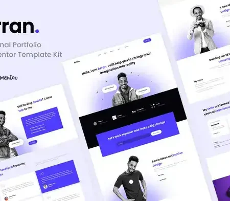 Arran – Personal Portfolio Elementor Template Kit