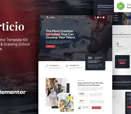 Articio – Art & Drawing School Elementor Template Kit