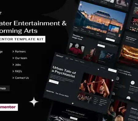 Artore | Theater Entertainment & Performing Arts Elementor Template Kit