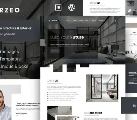 Arzeo – Elegant Architecture & Interior Elementor Template Kit