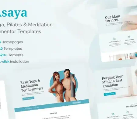 Asaya – Yoga & Meditation Elementor Kit