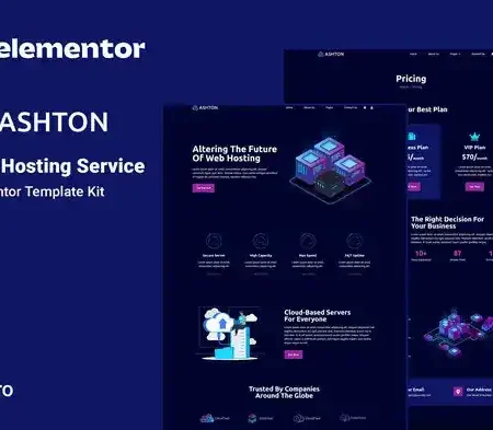 Ashton – Web hosting Elementor Template Kit