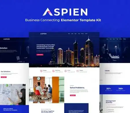 Aspien – Business Connecting Elementor Template Kit