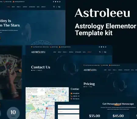 Astroleeu – Astrology & Numerology Elementor Template Kit