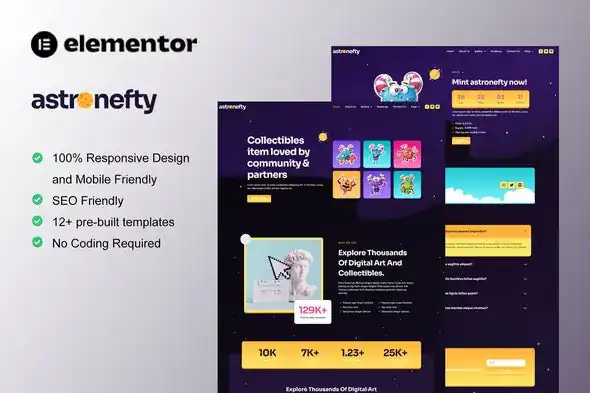 Astronefty – NFT -Portfolio -Elementor- Template- Kit-khoplugin.com Astronefty – NFT Portfolio Elementor Template Kit khoplugin.com