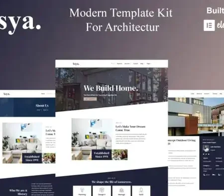 Asya – Modern Architecture Elementor Template Kit