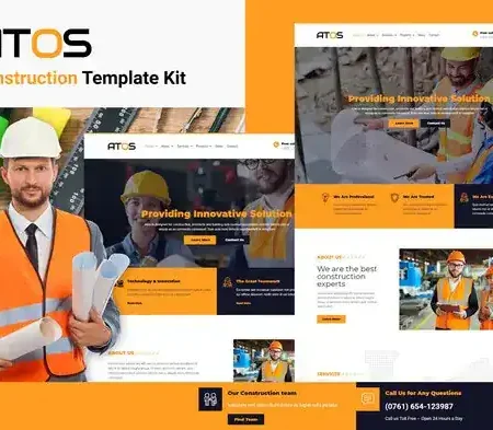 Atos – Construction Elementor Template Kit