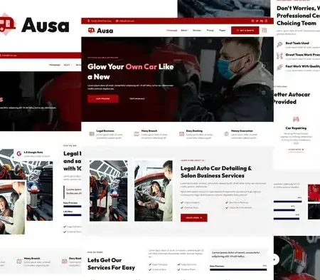 Ausa – Autocar Salon & Detailing Services Elementor Template Kit