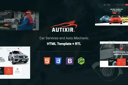 Autixir – Car Repair Service & Auto Mechanic HTML Template with Accessories Shop
