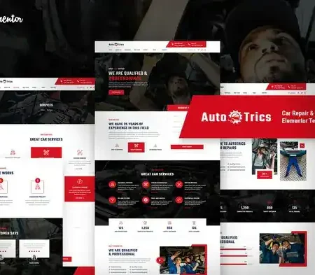 AutoTrics – Car Repair & Auto Service Elementor Template Kit