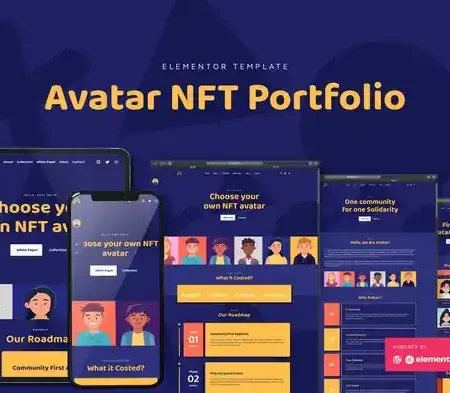 Avatar – NFT Portfolio Elementor Template Kit