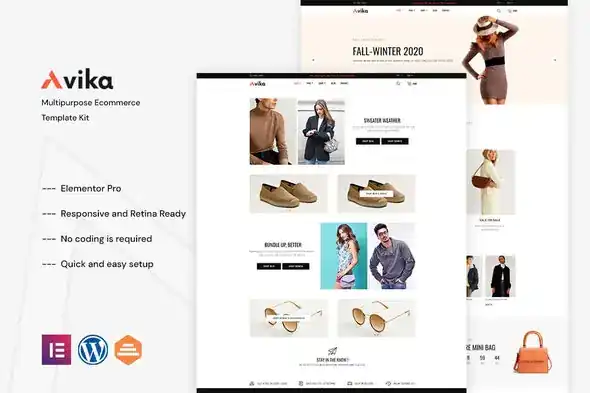 Avika – Multipurpose -eCommerce -Elementor -Pro -Template -Kit-khoplugin.com Avika – Multipurpose eCommerce Elementor Pro Template Kit khoplugin.com