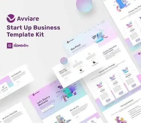 Avviare Start Up Business Elementor Template Kit