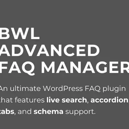 BWL Advanced FAQ Manager