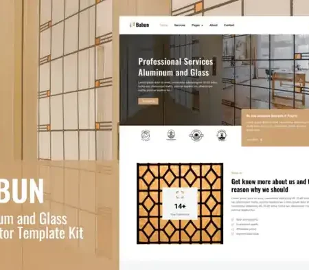 Babun – Aluminum and Glass Installation Elementor Template Kit