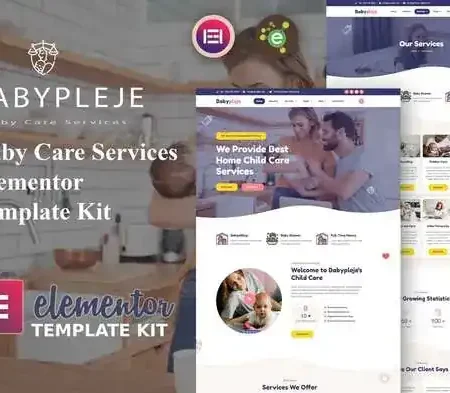 Babypleje – Baby Care Services Elementor Template Kit