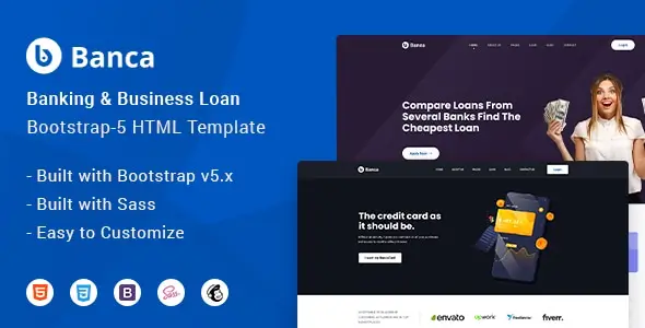 Banca – Banking & Business Loan Bootstrap-5 HTML Website Template - Kho ...