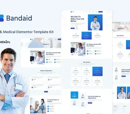 Bandaid – Health & Medical Elementor Template Kit
