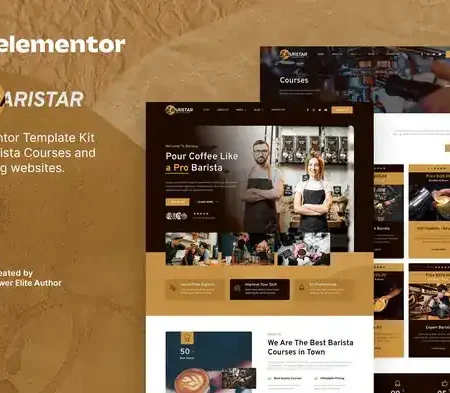 Baristar – Barista Courses & Training Elementor Template Kit