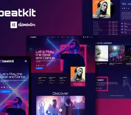 BeatKit – Music Events Elementor Template Kit
