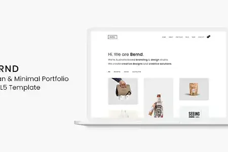Bernd – Clean & Minimal Portfolio HTML5 Template