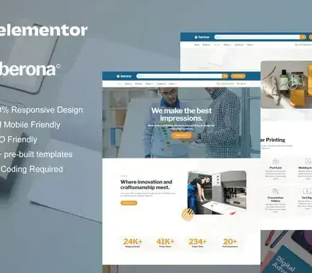 Berona – Printing & Design Service Elementor Template Kit