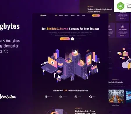 Bigbytes – Big Data & Analytics Company Elementor Template Kit
