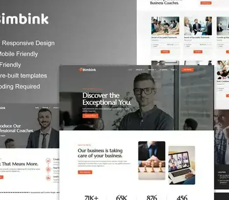 Bimbink – Business Coach & Consulting Elementor Template Kit