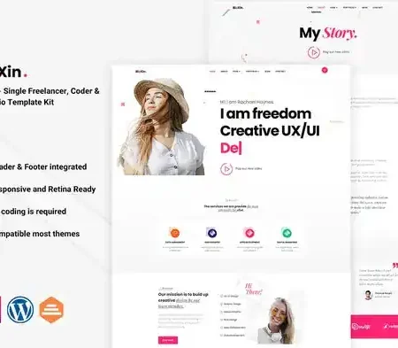Bioxin – Single Freelancer CV & Portfolio Elementor Template Kit