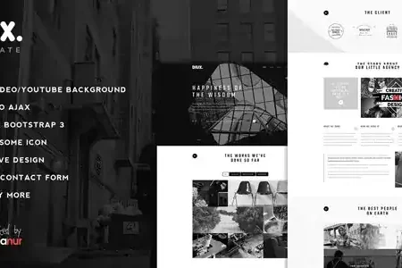 Diux – Responsive One Page Portfolio HTML Template
