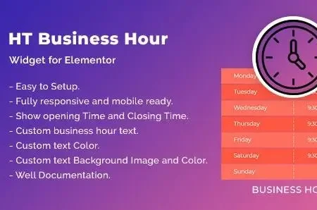 HT Business Hour Widget for Elementor
