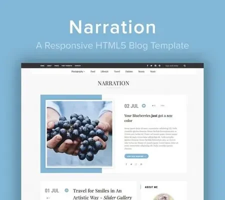 Narration – A Responsive HTML5 Blog Template