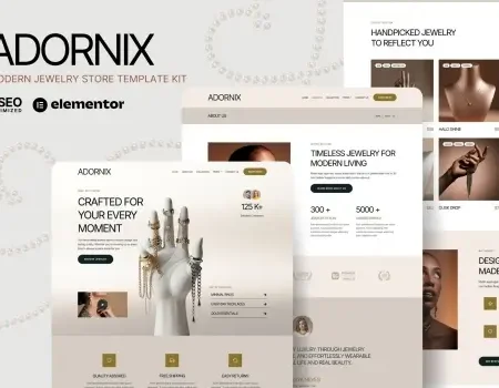 Adornix – Modern Jewelry Store Elementor Template Kit