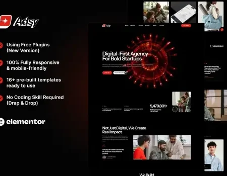 Adsy – Digital Agency Elementor Template Kit