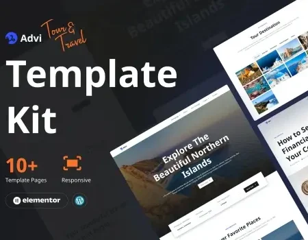 Advi – Creative Tour and Travel Elementor Pro Template Kit