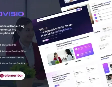 Advisio – Financial Consulting Elementor Pro Template Kit