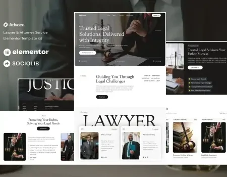 Advoca – Lawyer & Attorney Service Elementor Template Kit