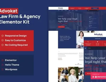 Advokat – Law Firm & Agency Elementor Template Kit